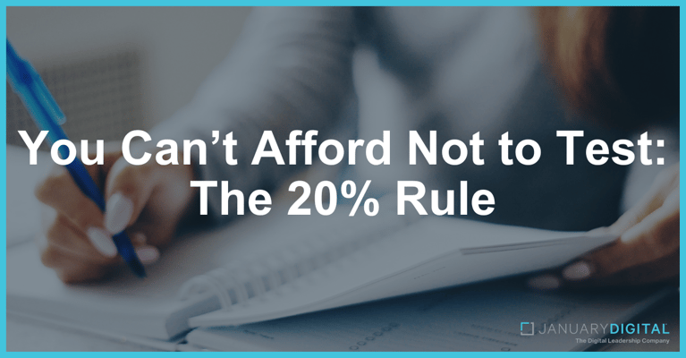 You can’t afford not to test - The 20% Rule